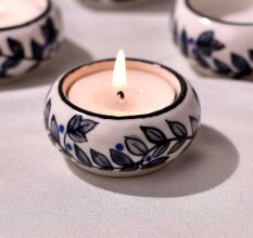 Premium Ceramic Tea Light Holder for Decoration in Set of 4